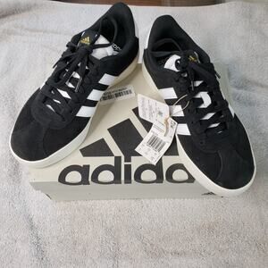 Adidas Vl Court 3.0 Sneakers Womens 8 Skateboarding Shoes Black White Streetcore